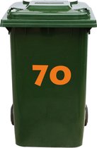 Autocollant Kliko / Autocollant poubelle - Numéro Kliko x 25 - Oranje
