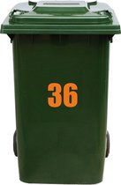 Autocollant Kliko / Autocollant poubelle - Numéro Kliko x 17 - Oranje