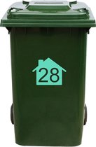 Autocollant Kliko / Autocollant poubelle - Numéro Kliko x 17,5 - Menthe