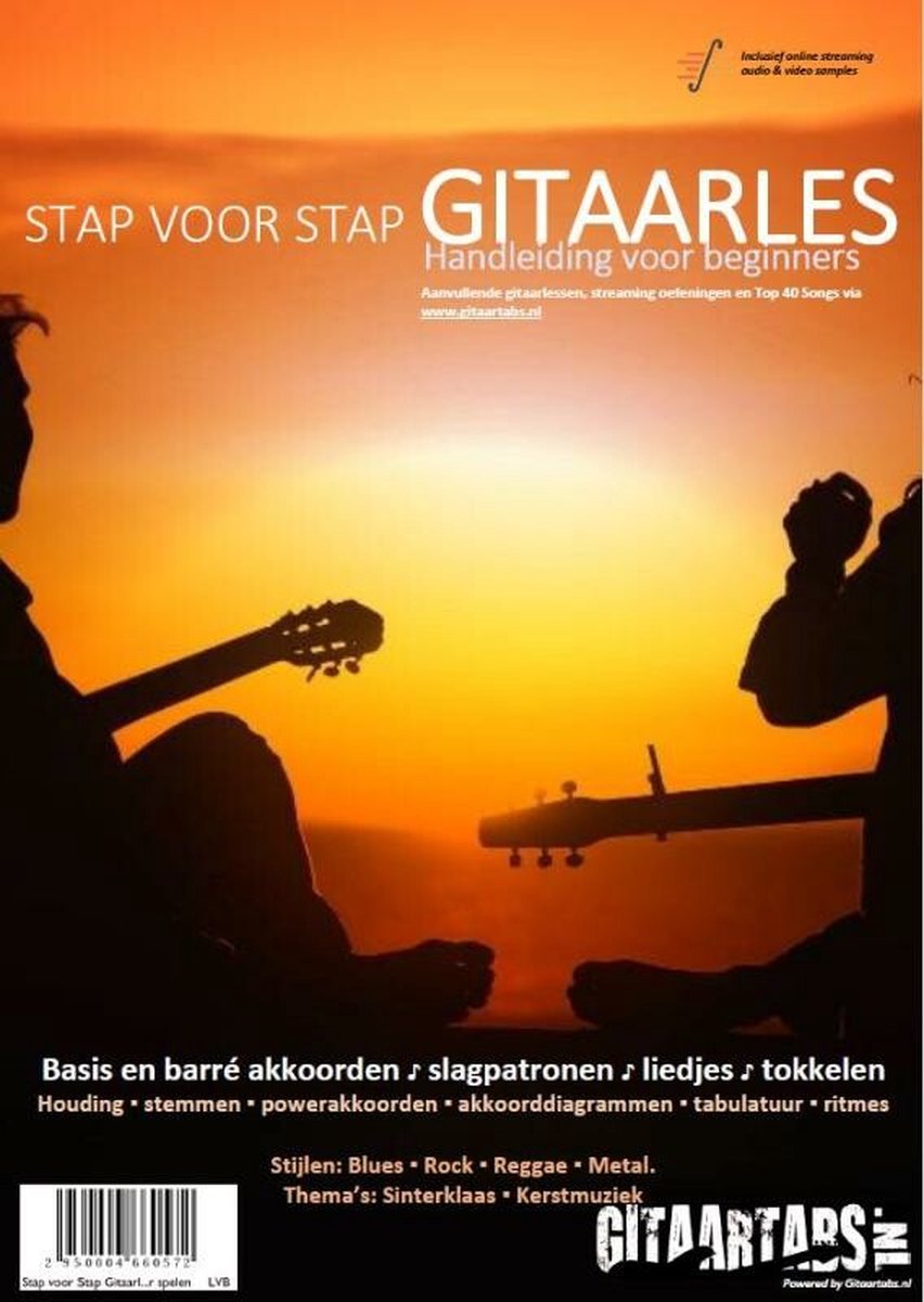 Gitaar boek voor beginners - Leer stap voor stap gitaar spelen - inclusief Online Videos & Samples - back cover