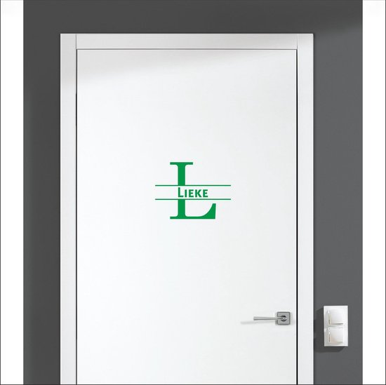 Sticker pour porte avec nom - Lieke - Vert