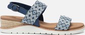 Skechers Beach Kiss Wedge sandalen blauw - Maat 38