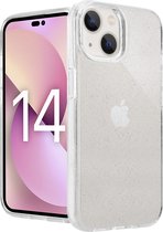 ShieldCase geschikt voor Apple iPhone 14 TPU Glitter case - transparant - Hoesje met glitter - Siliconen backcover case - Glitters