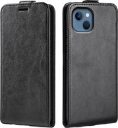 ShieldCase telefoonhoesje geschikt voor Apple iPhone 14 Plus Flip case zwart leer - Flipcase - Uitklapbaar hoesje - Leren hoesje - Leder case pasjeshouder