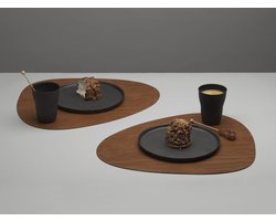 LIND DNA - LIND DNA Placemat Double Square L Buffalo Black/ Nature