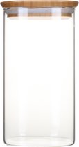 Bocal De Stockage De Galets 11 X 20 Cm Glas/ Bambou Transparent 1350 Ml