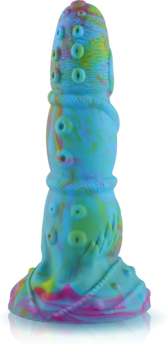 Goedkoopste Fantasy Zuignap Dildo Blauw 22 cm
