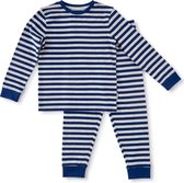 Little Label Pyjama Jongens Maat 122-128/8Y - grijs, donkerblauw - Gestreept - Pyjama Kind - Zachte BIO Katoen