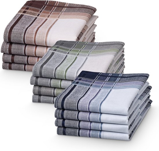 Warwick & Vance Pack van 3 Heren/Heren Blauw Geruit