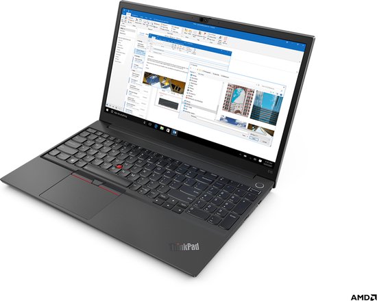 Lenovo ThinkPad E15 Gen 3 (AMD) AMD Ryzen™ 5 5500U Laptop 39,6 cm (15.6") Full HD 8 GB DDR4-SDRAM 256 GB SSD Wi-Fi 6 (802.11ax) Windows 11 Pro Engels Zwart - Lenovo - Hoofdafbeelding