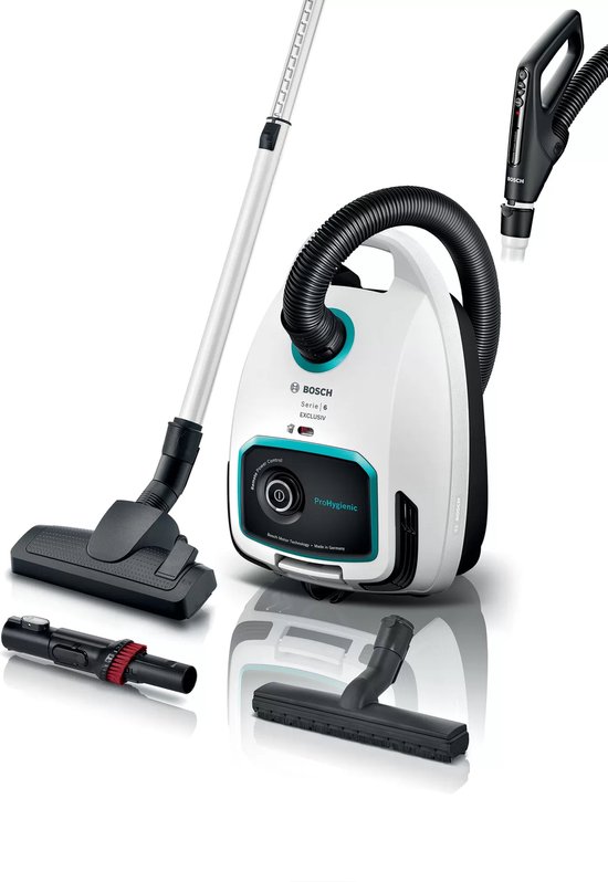 Foto: Bosch bgl6hyg2 prohygienic stofzuiger 600w wit zwart