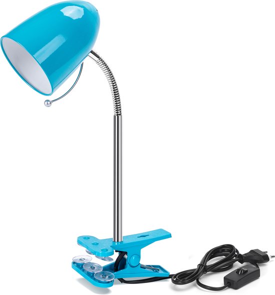Bot Verlichten Voorkeur Aigostar LED klemlamp - bureaulamp met klem - E27 Fitting - Turqoise -  Excl. lampje | bol.com