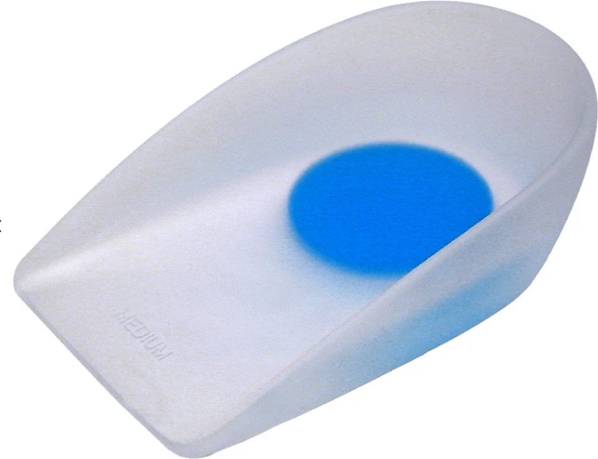 Natracure silicone heel cups maat L/XL (41-46) - hielspoor - druk- en schok absorberend - ondersteunt de hiel - hydrateert de huid - silicone gel - wasbaar