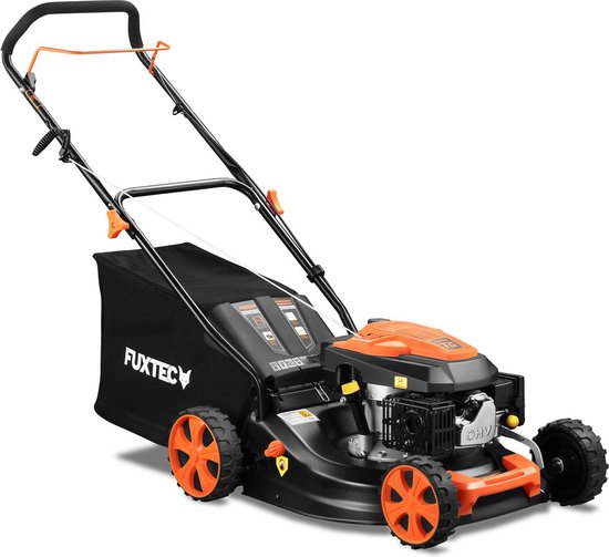 FUXTEC FX-RM4646ECO Benzine Grasmaaier 3-in-1 – 46 cm – Zelfrijdend – Edge-Cut – 4-takt Motor – Big Wheels – 50L Opvangbak