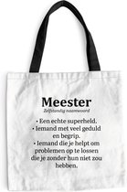 Sac Bandoulière - Sac De Plage - Citations Shopper - Dictionnaire - Maître - Proverbes - 40x40 cm - Sac Coton