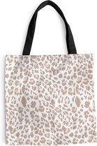 Sac Bandoulière - Sac De Plage - Shopper Imprimé Animal - Panthère - Pastel - 45x45 cm - Sac Coton