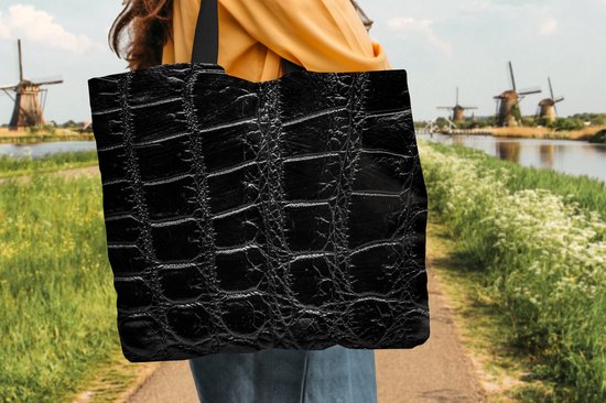 Sac à Main Brighton En Cuir Marron – Imprimé Crocodile, Super élégant !