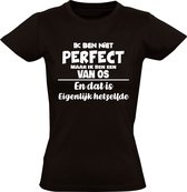 Je ne suis pas parfait mais je suis un Van Os et c'est fondamentalement le même T-shirt femme | nom de famille | anniversaire | anniversaire | Nom | drôle | Noir