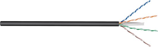 CAT 6 câble réseau Outdoor, U/UTP, Noir