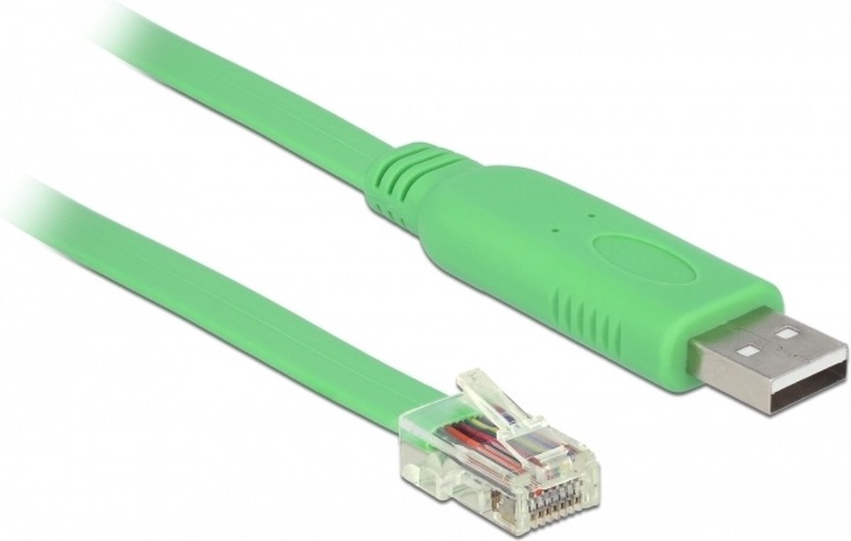 USB-A (m) naar RJ45 (m) seriële RS232 adapter / groen - 1,8 meter