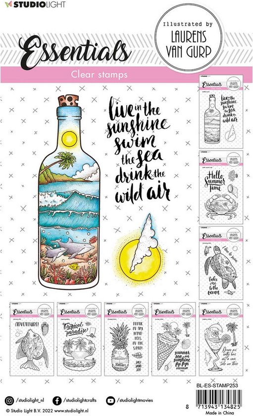 Studio Light Essentials Clear Stamp Bottled Ocean | bol