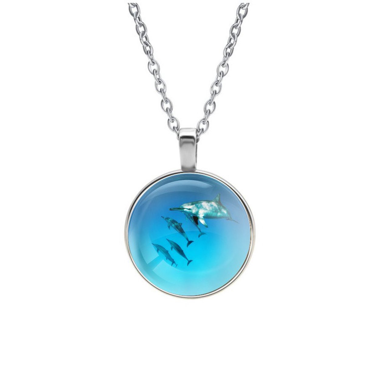 Ketting Glas - Dolfijnen