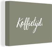 Tableau sur toile Citations - Café - Dictons - Coffee Time - 160x120 cm - Décoration murale XXL