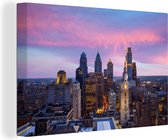 Canvas Schilderij Steden - Skyline - Verenigde Staten - 90x60 cm - Wanddecoratie