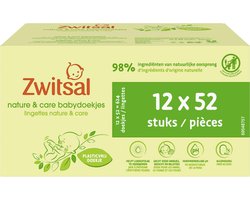 Zwitsal Billendoekjes Nature & Care Alcoholvrij - Plasticvrij - 624 doekjes - Voordeelverpakking