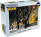 Puzzel Winter - Big Ben - Londen - Legpuzzel - Puzzel 1000 stukjes volwassenen