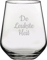 Gegraveerde Drinkglas 42,5cl De Leukste Heit