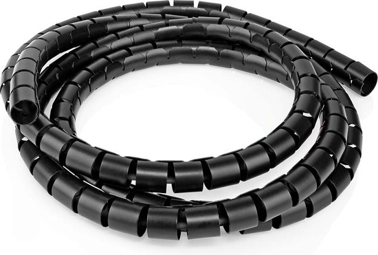 Nedis Kabelmanagement - Spiraalvormige sleeve - 1 Stuks - Maximale kabeldikte: 22 mm - PE - Zwart