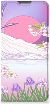 Smartphone Hoesje Cadeautjes voor Vrouwen OPPO Reno8 Lite Book Style Case Bird Flying