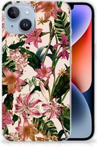 Telefoon Hoesje Geschikt voor iPhone 14 Leuk TPU Back Case Bloemen