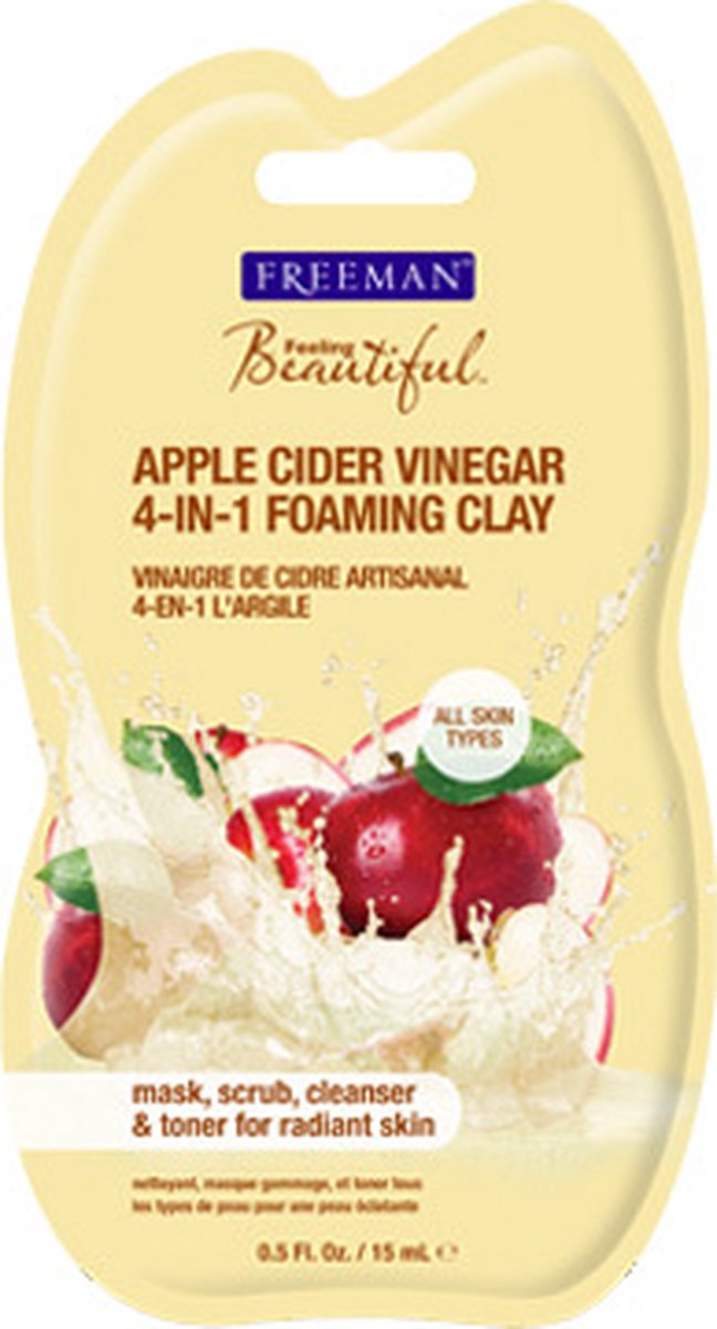 Freeman - Apple Cider Vinegar 4 in 1 Foaming Clay - 175ml