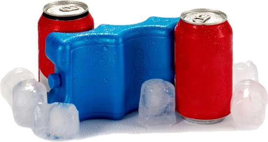 Koelelementen voor blikjes 10 x 5,5 x 21 cm blauw - Koelblokken/koelelementen voor koeltas/koelbox van KOEL — afbeelding 4