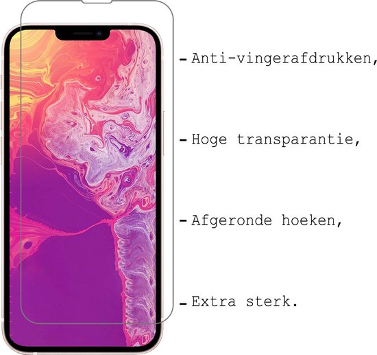 Hoesje Met Screenprotector - Geschikt voor Apple iPhone 14 Pro - Sterk & Shockproof - Back Cover - Siliconen Case - Telefoon Hoes - Wit