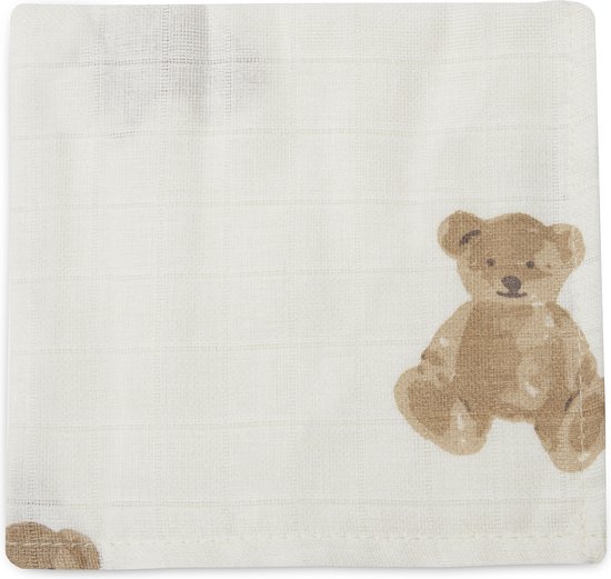 Jollein Monddoekje Hydrofiel Teddy Bear - 3 Stuks