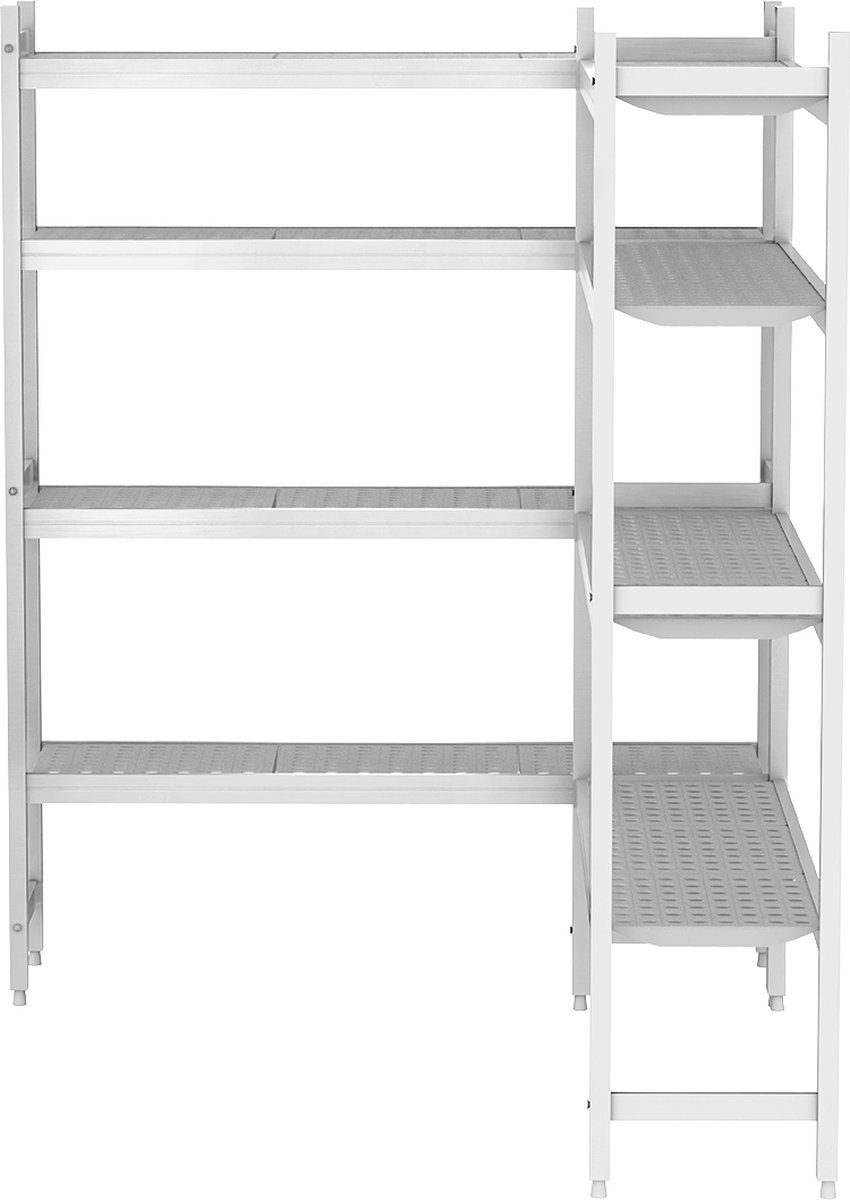 Rekken set Aluminium - L-vorm links - totale diepte: 460 mm | GGM ...