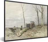 Fotolijst incl. Poster - De mallejan - Schilderij van Anton Mauve - 40x30 cm - Posterlijst