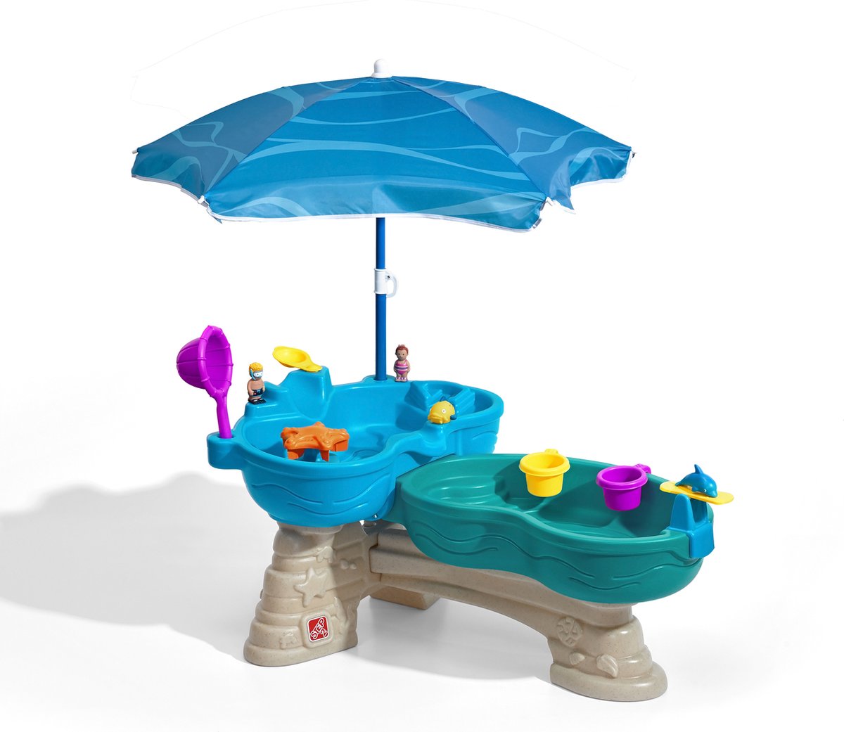 Step2 Spill and Splash Watertafel - Met 11 accessoires en parasol - Waterspeelgoed voor kind - Activiteitentafel met water voor de tuin / buiten — afbeelding 5