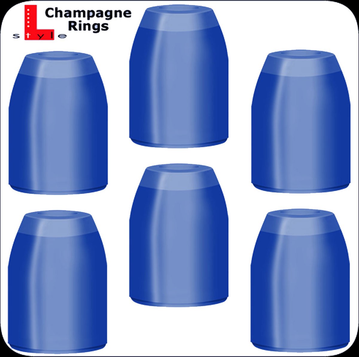 L-Style Champagne Rings Blue
