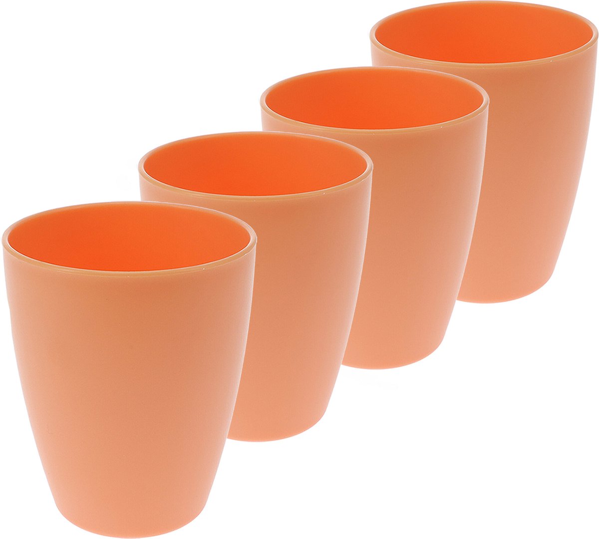 Goedkoopste 10x drinkbekers kunststof 340 ml oranje - Limonade/picknick bekers