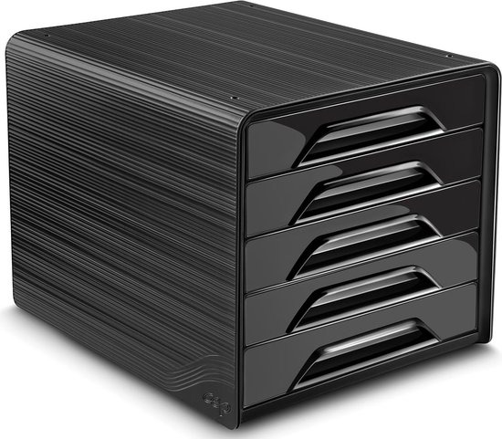 Ladenbox Exacompta Ecoblack Open Zwart 5 Laden A4