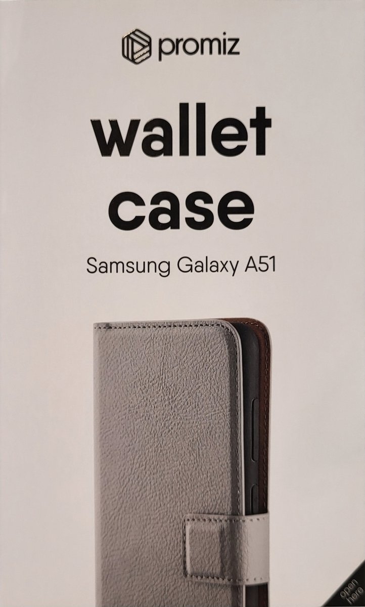 Promiz Wallet Case Samsung Galaxy A51 Grijs Bookcase Pasjeshouder