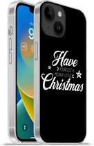 Geschikt voorApple Iphone 14 - Softcase hoesje - Have yourself a merry little Christmas - Kerst - Quotes - Spreuken - Siliconen Telefoonhoesje