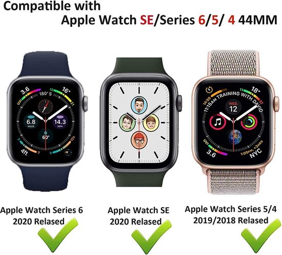 Geschikt Voor: Apple Watch 44mm Smartwatchscreenprotector 5x - Screenprotector - Full - Bescherming - ZT Accessoires