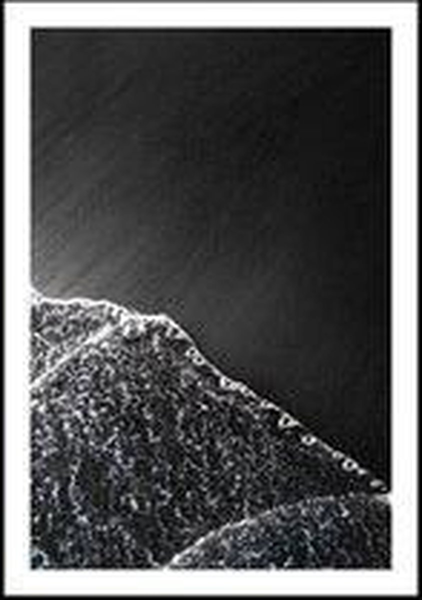 Poster Black volcanic beach detail