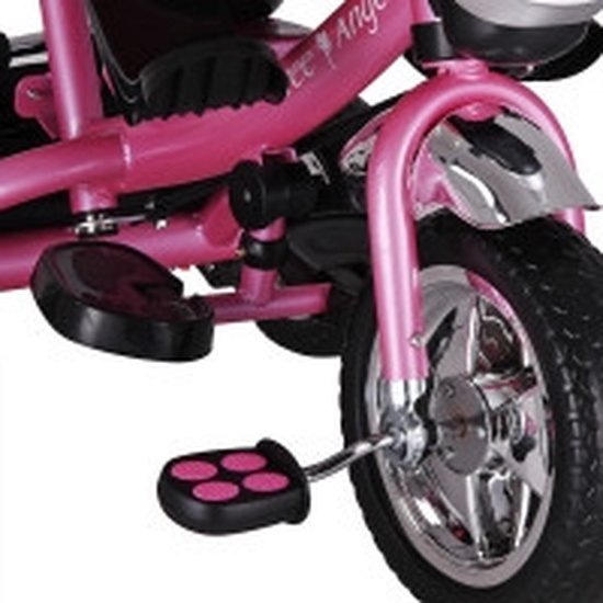 Tricycle pour enfants HUOLE 3 en 1 avec barre de poussée - Blanc