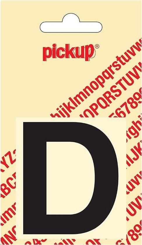 Pickup plakletter Helvetica 60 mm - zwart D